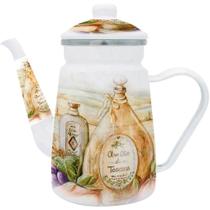 Bule Esmaltado Com Indução Italy Premium Chá Café 1,2 Litros Bule Esmaltado Com Indução Italy Premium Chá Café 1,2 Litros