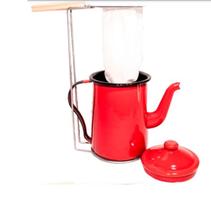 Bule Esmaltado Com Suporte e Coador INMETRO Bule Esmaltado Com Suporte e Coador INMETRO