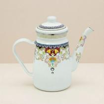 Bule Ferro Fundido Esmaltado 1,2 Lts Charm Premium Decorado Paris Londres Indiano Com Indução A5 Importadora