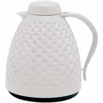 Bule Garrafa de Café Chá Leite Térmica Rattan Branca 750ml