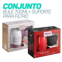 Bule Garrafa Térmica 700ml + Suporte Filtro Sanremo Portátil Resistente
