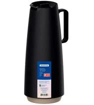 Bule Garrafa Térmica de Café Chá Exata 1 Litro Cortapingos Preto e vermelho Tramontina
