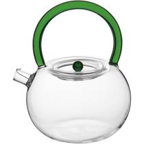 BULE HOME&CO COM ALÇA VERDE BOROSSILICATO 900ml 16x13x13cm TRANSPARENTE BULE HOME&CO COM ALÇA VERDE BOROSSILICATO 900ml 16x13x13cm TRANSPARENTE