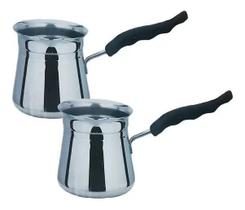 Bule Ibrik para café turco 570ml 2 peças em inox Warmers - CoffeeWarmes