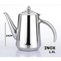 Bule Inox Chaleira Ideal Para Chá Café 1,5lts Envio 24h - WEISHUN