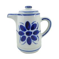 Bule Leiteira Porcelana Pintada mão Monte Siao Floral 800ml - Porcelana Monte Sião