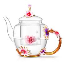 Bule Luka Tech de vidro de flores de 1 L com infusor