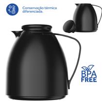 Bule Luna Térmico com Infusor 500ml Preto Chá Café Termolar