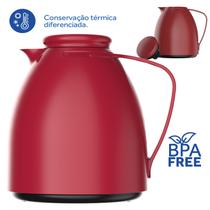 Bule Luna Térmico Vermelho 500ml Quente Frio Café Leite Termolar