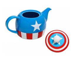 Bule Marvel Funko Eu Sou o Capitão América Azul Cerâmico 14cm Bule Marvel Funko Eu Sou o Capitão América Azul Cerâmico 14cm