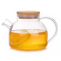 Bule Mattiné Com Tampa Bambu 900ml em Vidro Full Fit Bule Mattiné Com Tampa Bambu 900ml em Vidro Full Fit
