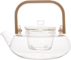 Bule Mattiné em Vidro Borossilicato com Infusor e Alça em Bambu 800ml - Fracalanza