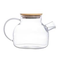 Bule Mattine Vidro Borossilicato Tampa em Bambu 900ml -Fracalanza