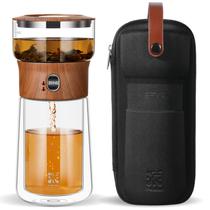 Bule Moderno de Vidro com Infusor ZENS, Chaleira de Chá com Toque Único para Chá de Folhas Soltas com Caneca Isolada e Estojo Portátil. Alternativa Encantada para Presentes de Amantes de Chá Bule Moderno de Vidro com Infusor ZENS, Chaleira de Chá com Toque Único para Chá de Folhas Soltas com Caneca Isolada e Estojo Portátil. Alternativa Encantada para Presentes de Amantes de Chá