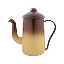 Bule Para Café Tradicional Esmaltado MarromDegradê 1,5L Ewel