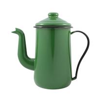 Bule para Café Tradicional Esmaltado Verde 1,5 L Ewel