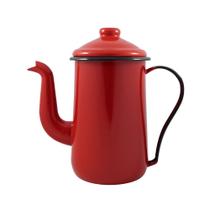 Bule para Café Tradicional Esmaltado Vermelho 1,5 L Ewel