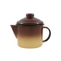 Bule para chá 10 Esmaltado Marrom degradê 600 ml - Ewel
