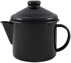 Bule para Chá esmaltado 600ml Preto ágata Ewel