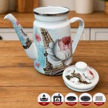 Bule Paris Esmaltado Charm Vintage Para Todos Fogões De 1,2L Bule Paris Esmaltado Charm Vintage Para Todos Fogões De 1,2L