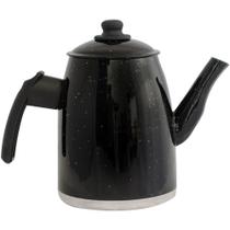 Bule Preto Resistente Gulê Em Alumínio 1,85 Litros