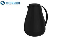 Bule Térmico 1 Litro Para Café Leite Chá Água Ampola Vidro Sonetto preto - Soprano Bule Térmico 1 Litro Para Café Leite Chá Água Ampola Vidro Sonetto preto - Soprano