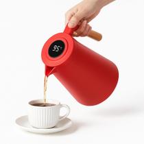 Bule Térmico 1000ml com Termômetro Digital MN-732 Vermelho