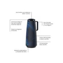 Bule Térmico Tramontina Exata em Plástico Marmorizado Azul 1 L