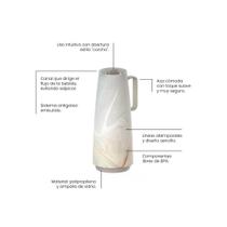 Bule Térmico Tramontina Exata em Plástico Marmorizado Creme 1 L