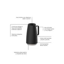 Bule Térmico Tramontina Exata em Plástico Preto com Ampola de Vidro 500 ml Bule Térmico Tramontina Exata em Plástico Preto com Ampola de Vidro 500 ml