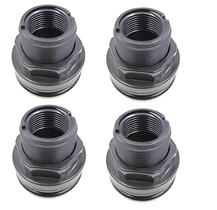 Bulkhead B BUBBLEFIN ABS rosqueado x rosqueado NPT 3/4", pacote com 4 Bulkhead B BUBBLEFIN ABS rosqueado x rosqueado NPT 3/4", pacote com 4