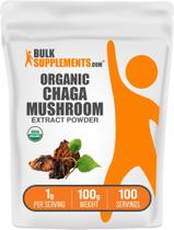 BulkSupplements Extrato orgânico de cogumelo Chaga em pó 100g BulkSupplements Extrato orgânico de cogumelo Chaga em pó 100g
