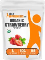 BulkSupplements Orgânico de Morango em Pó 500g Sem Glúten BulkSupplements Orgânico de Morango em Pó 500g Sem Glúten