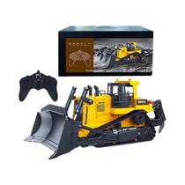 Bulldozer RC Para Crianças Com Controle Remoto De 11 Canais, Brinquedo Elétrico De Alta Resistência, Bulldozer RC Para Crianças Com Controle Remoto De 11 Canais, Brinquedo Elétrico De Alta Resistência,