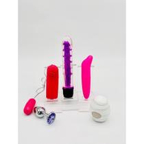 Bullet + Vibrador com capa Peniana + Golfinho ponto G + Egg