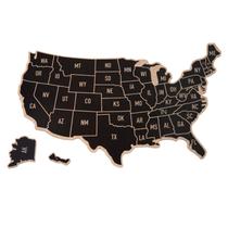 Bulletin Board Aitakatta USA Mapa de parede de 60 x 40 cm de feltro com alfinetes Bulletin Board Aitakatta USA Mapa de parede de 60 x 40 cm de feltro com alfinetes