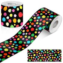 Bulletin Board Borders Zonon, 65 pés, preto e branco, bolinhas Bulletin Board Borders Zonon, 65 pés, preto e branco, bolinhas