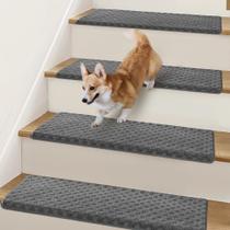 Bullnose Stair Treads NEKL 24x81 cm, cinza antiderrapante, 14 unidades Bullnose Stair Treads NEKL 24x81 cm, cinza antiderrapante, 14 unidades