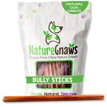 Bully Sticks Nature Gnaws Large para Cães (11-12cm) - Pacote com 5 Unidades