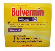 Bulvermin Plus Coveli 4 Comprimidos Vermífugo Plus Envio Já