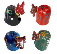Bumba Meu Boi - Artesanato De Barro - 4 un. Bumba Meu Boi - Artesanato De Barro - 4 un.