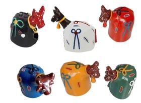 Bumba Meu Boi - Artesanato de Barro Pintado - 6un. 9x7cm Bumba Meu Boi - Artesanato de Barro Pintado - 6un. 9x7cm
