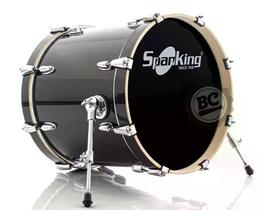 Bumbo 18 Spanking by Zellmer Black Sparkle 18x16 com pés telescópio, aros de madeira e pele dupla Bumbo 18 Spanking by Zellmer Black Sparkle 18x16 com pés telescópio, aros de madeira e pele dupla