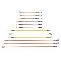 Bungee Cords KEEPER Carabiner, pacote com 12 cores variadas, 45-120 cm Bungee Cords KEEPER Carabiner, pacote com 12 cores variadas, 45-120 cm