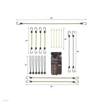 Bungee Cords KEEPER, pacote com 20 cores variadas, 15-81 cm Bungee Cords KEEPER, pacote com 20 cores variadas, 15-81 cm