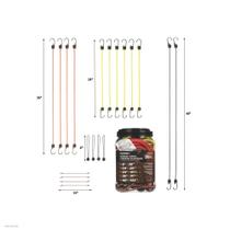 Bungee Cords Keeper Sorted Colors, pacote com 20, 8 cm, 10 cm, 60 cm, 90 cm, 120 cm Bungee Cords Keeper Sorted Colors, pacote com 20, 8 cm, 10 cm, 60 cm, 90 cm, 120 cm