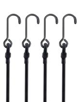 Bungee Cords LuckyStraps, 10 polegadas, pesados, 180 libras, pacote com 8 Bungee Cords LuckyStraps, 10 polegadas, pesados, 180 libras, pacote com 8