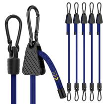 Bungee Cords Rugtol ajustável, 152 cm, azul, pacote com 6 unidades, resistente Bungee Cords Rugtol ajustável, 152 cm, azul, pacote com 6 unidades, resistente