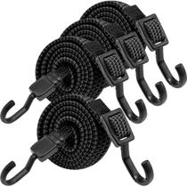 Bungee Cords Rugtol Heavy Duty ajustável de 100 cm, pacote com 4