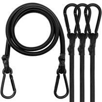 Bungee Cords Rugtol Heavy Duty de 1,5 m com mosquetão, pacote com 4